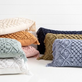 Macrame-Oblong-Cushion-by-MUSE on sale