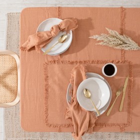 Ashra-Fringed-Rust-Table-Linen-Range-by-MUSE on sale