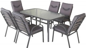 Brandon-6-Seater-Steel-Dining-Setting on sale