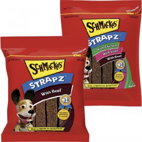 Schmackos-Strapz-Varieties-500g on sale