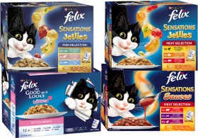 Felix-12-Pack-Cat-Food-Pouch-Varieties-85g on sale