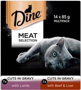 Dine-14-Pack-Cat-Food-Tin-Varieties-85g on sale