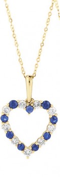 NEW-Natural-Ruby-Heart-Pendant-025-Carat-TW-of-Diamonds-in-10ct-Yellow-Gold on sale