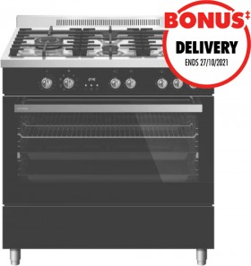 Omega-90cm-Dual-Fuel-Upright-Cooker on sale