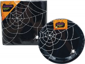 Halloween-Disposable-Plates-or-Cups-Pk-8-or-Napkins-Pk-16 on sale
