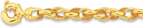 9ct-Gold-19cm-Solid-Triple-Belcher-Bolt-Ring-Bracelet on sale