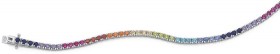 Sterling-Silver-Rainbow-Cubic-Zirconia-Tennis-Bracelet on sale