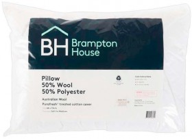 50-off-Brampton-House-50-Wool-50-Polyester-Standard-Pillow on sale