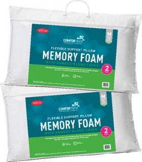 Tontine-Comfortech-Memory-Foam-Pillow-with-Bamboo-Blend-Cover-2-Pack on sale