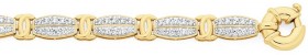 9ct-Gold-19cm-Cubic-Zirconia-Bolt-Ring-Bracelet on sale
