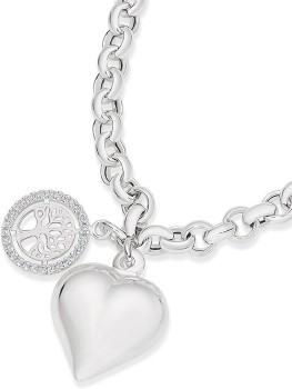 Sterling-Silver-Puff-Heart-Cubic-Zirconia-Tree-of-Life-Necklet on sale