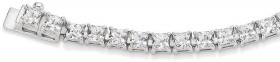 Sterling-Silver-19cm-3mm-Square-Cubic-Zirconia-Tennis-Bracelet on sale