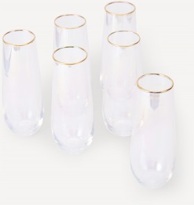 Set-of-6-Lustre-Stemless-Champagne-Glasses-300ml on sale
