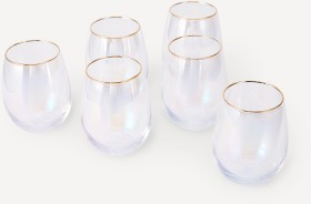 Set-of-6-Lustre-Stemless-Glasses-580ml on sale