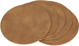 Set-of-6-Brown-Leather-Look-Coasters on sale