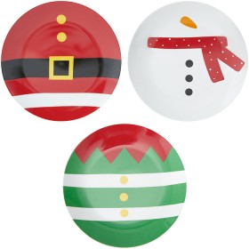 Set-of-3-Santa-and-Friends-Side-Plates on sale
