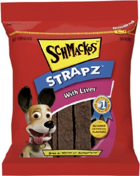 Schmackos-Strapz-Variety-Pack-500g on sale