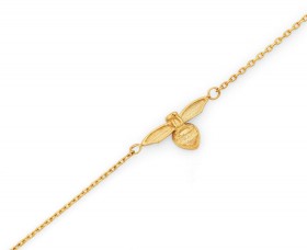 9ct-Gold-19cm-Bumble-Bee-Solid-Trace-Bracelet on sale