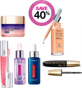 Save-40-on-LOreal-Paris-Makeup-Skincare-Range on sale
