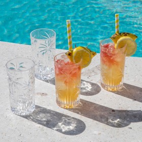 Malibu-Highball-Glass-Tumbler-4-Pack-by-MUSE on sale