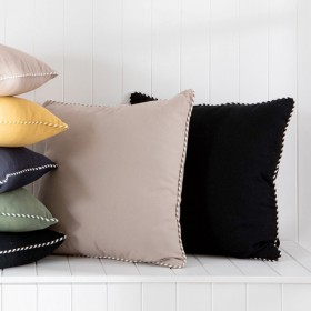 Zona-Plain-Large-Square-Cushion-by-Habitat on sale