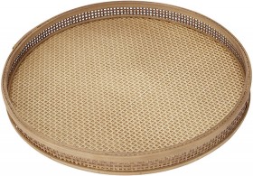 Round-Rattan-Tray on sale